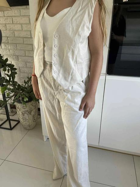 Ľanový set s vestou, l