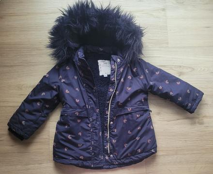 Dievčenská zimná bunda veľ. 94, vertbaudet,92