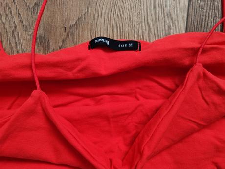 Červené mini šaty_raz oblečené, sinsay,m