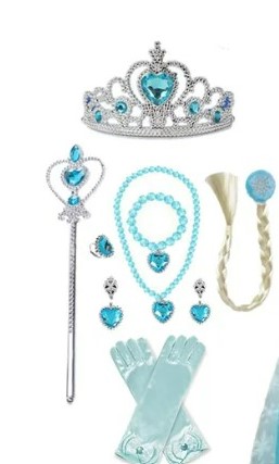 Kostým elza ľadové kráľovstvo frozen aj doplnky,