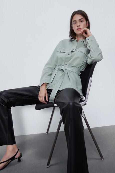 Perfektná mentolová džínsová bunda značky zara, zara,xs