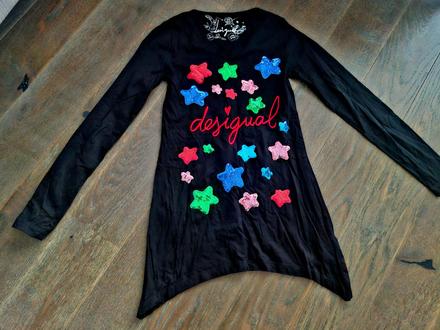 Nadherna tunika desigual flitrovane hviezdicky, desigual,164