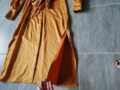 Medovozlatohnedé,jantárové satén. šaty answear,vm, m