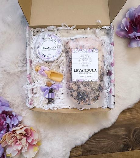 Luxusny handmade set levanduľa-soľ do kúpeľa,peeli, 