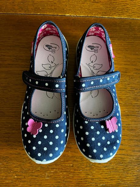 Bodkované papučky balerínkového typu, ren but,32