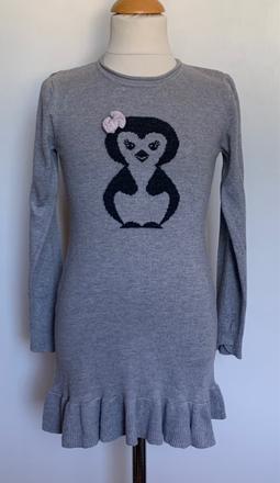 C&a palomino šedé štrikované šaty s tučniakom, c&a,128