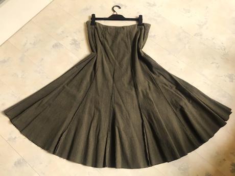 Ľanová tulipánková dlhšia sukňa, george,44