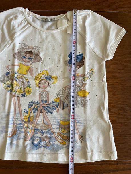 Tričko s dievčatami a 3d mašľou, mayoral,122