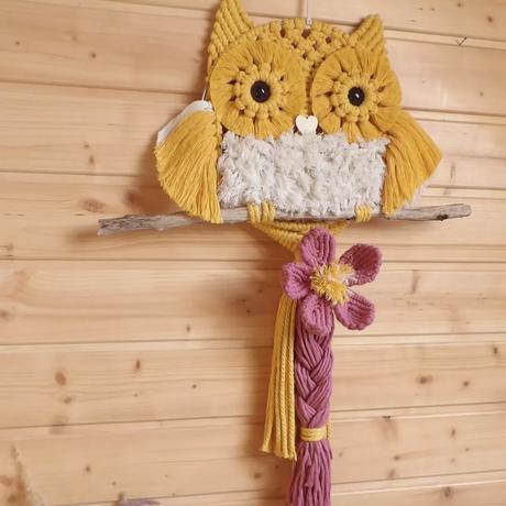 Sovy huňaté s kvetmi/listami, 