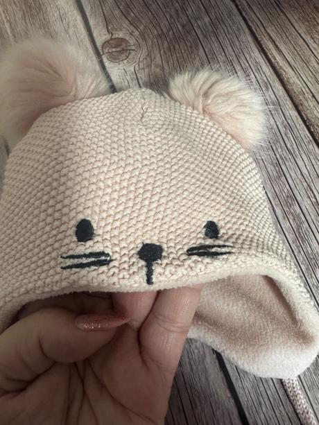 Zimná čiapka dievčenská h&m veľ 0-2 m, h&m,56