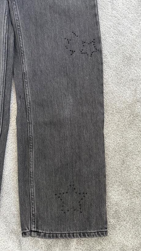 Wide leg džínsy s kamienkami zara 152-164, zara,152