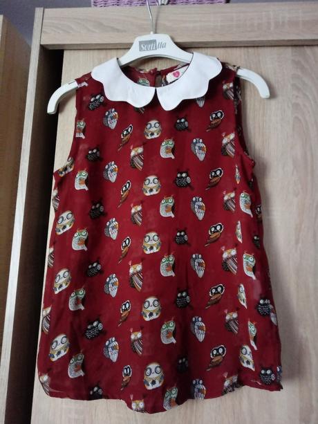 Blúzka so sovičkami, xs