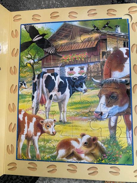 Kniha s puzzle a anglickými slovíčkami, 