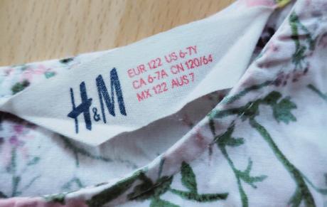 Dievčenské šaty, h&m,122