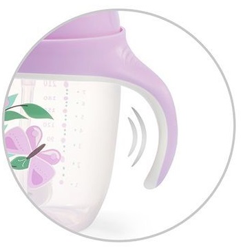 Babyono pohár so slamkou fialový 240 ml, 6m+, babyono