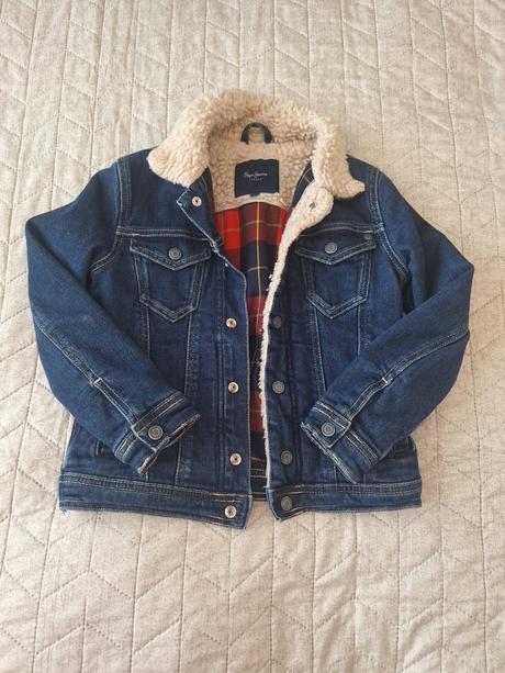 Riflová zateplená bunda, pepe jeans,122