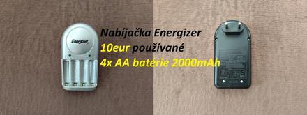 Nabíjačka energizer + 4x aa batérie 2000 mah,