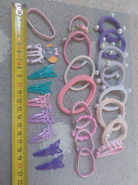 Gumičky a sponky 26ks, f&f