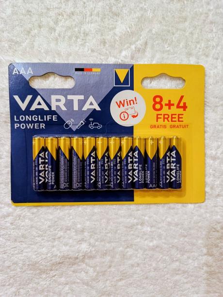 Varta longlife power aaa 12 ks- alkalické batérie,