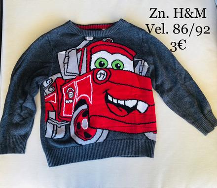 Sveter mc queen cars, h&m,86