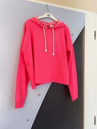 Top crop mikina/oversize, h&m,l