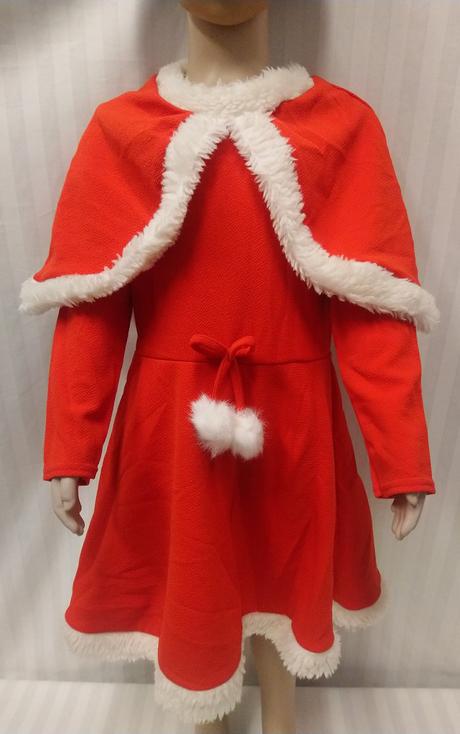 Vianočné šaty s pelerínkou, france, 110-122 cm, 116