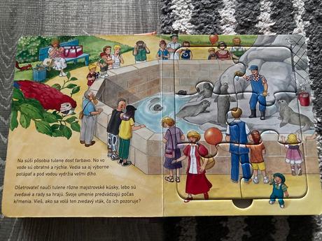 Knižka s puzzle v zoo,