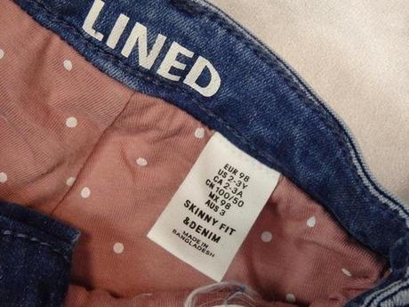 Kvalitné oteplené rifle, h&m,98