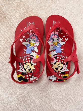 Disney (minnie & daisy) dievčenské červené žabky, disney,29