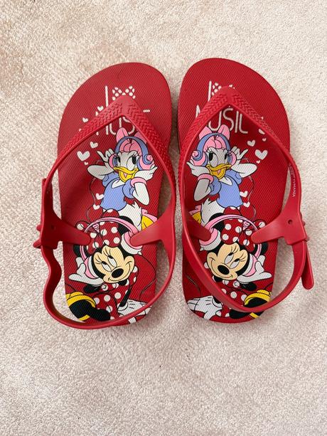 Disney (minnie & daisy) dievčenské červené žabky, disney,29