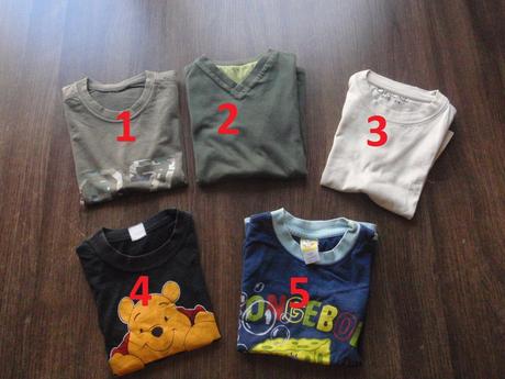 5x tričko s krátkym rukávom, next,104