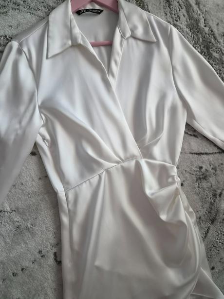 Saténové šaty, zara,xs
