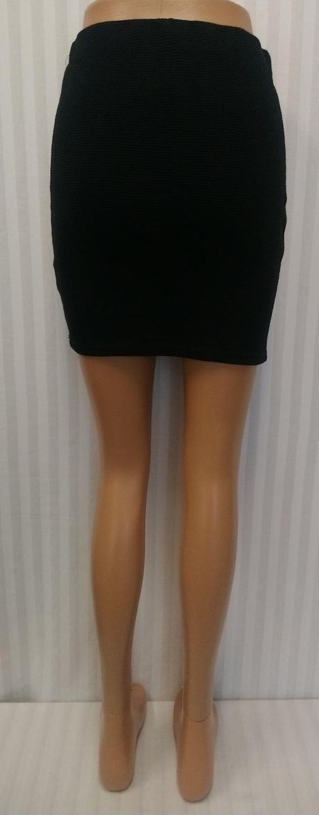 Dámska čierna vrúbkovaná sukňa, mshhl, s, s