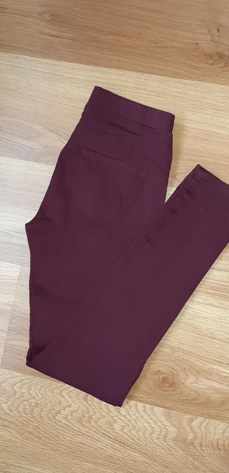 Bordové jegginsy 25/xs, xs