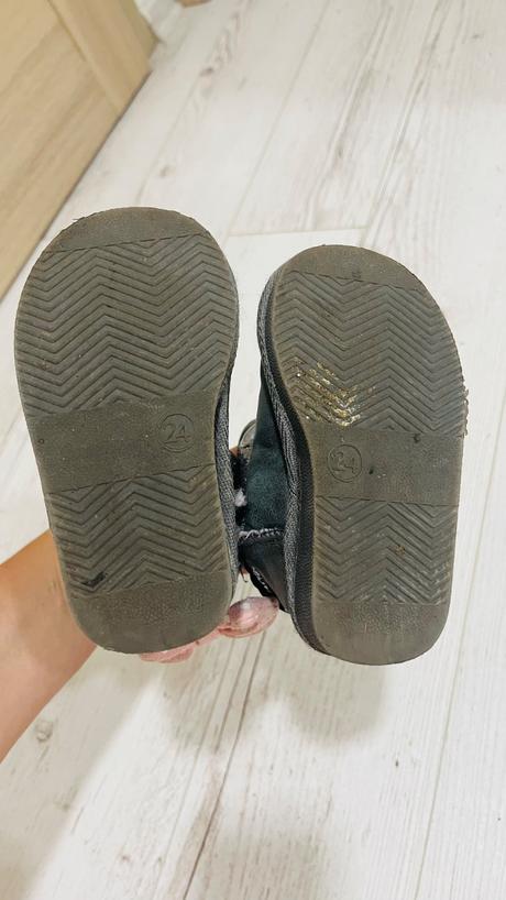 Strieborné čižmy minnie 24, 24