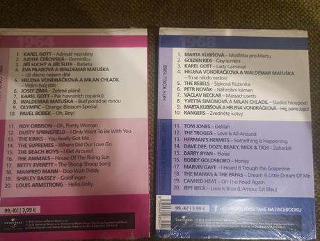 Hudba, hity z rokov 1964, 1968, 