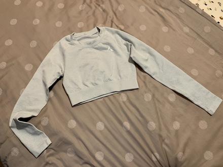 Crop top s dlhým rukávom, s