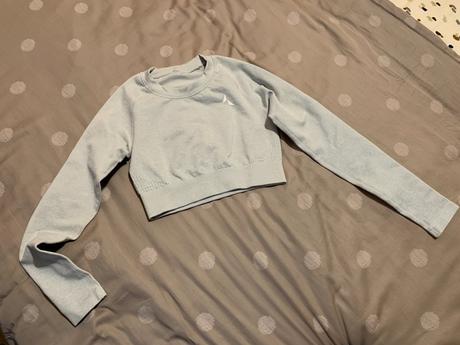 Crop top s dlhým rukávom, s