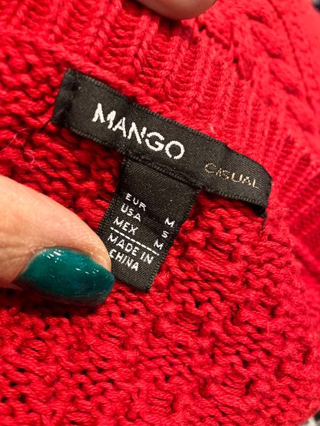 Dámsky červený sveter mango (m), mango,m