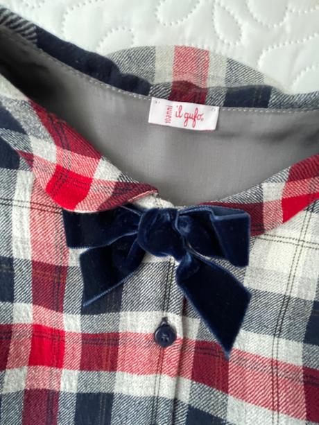 Il gufo - šaty kárované, 140