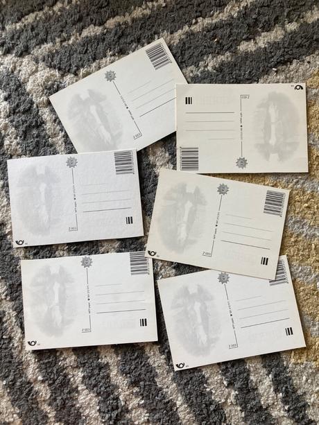 Pohľadnice koní nepopísané 6ks,