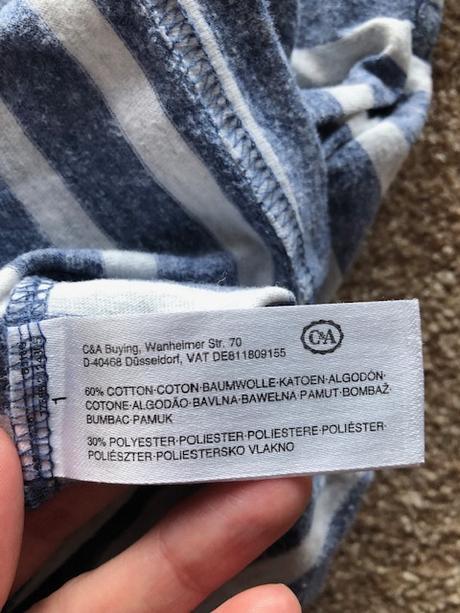 Letné tričko v námorníckom štýle, c&a,146