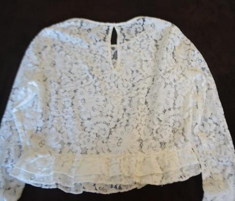 Zara, čipkovaný cropp top, veľ. s, zara,s