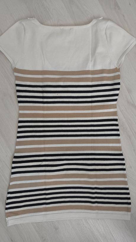 Béžové pásikavé šaty veľ.m, morgan,m