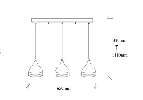 Závesné svietidlo bonami opviq lights yildo za 50e, 