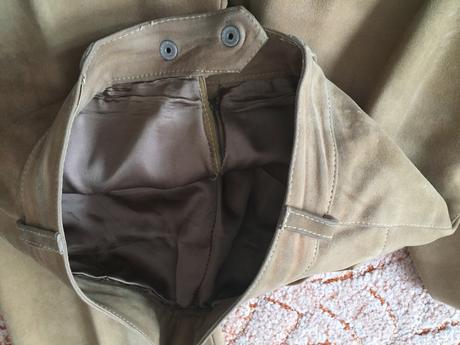 Retro kozeny kostym nohavicovy, 36