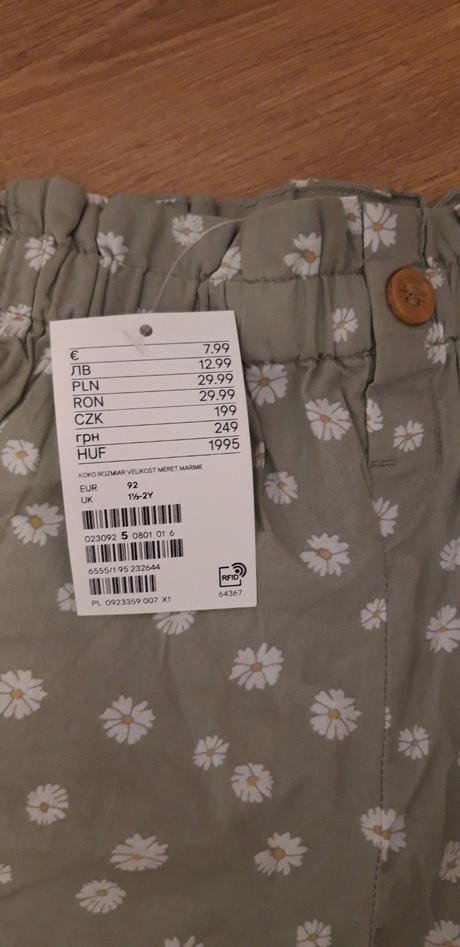 Šortky, h&m,92
