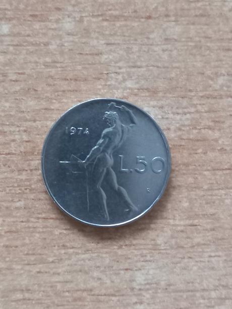 Minca taliansko 50 lír obehová 1974,