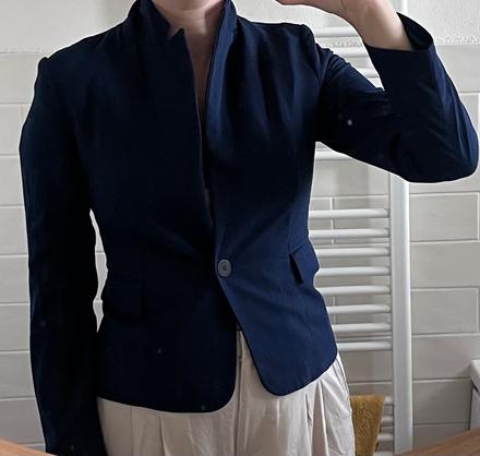 Tmavomodré elegantné sako, mango, xs/34, mango,xs