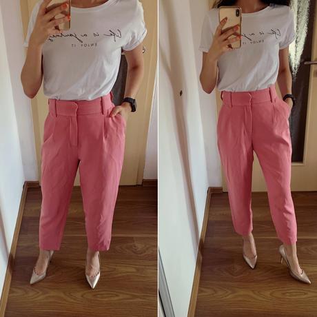 Nadherne ruzove nohavice zara, zara,xs
